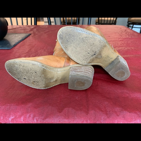 Brown leather cowboy boots - Picture 4 of 5